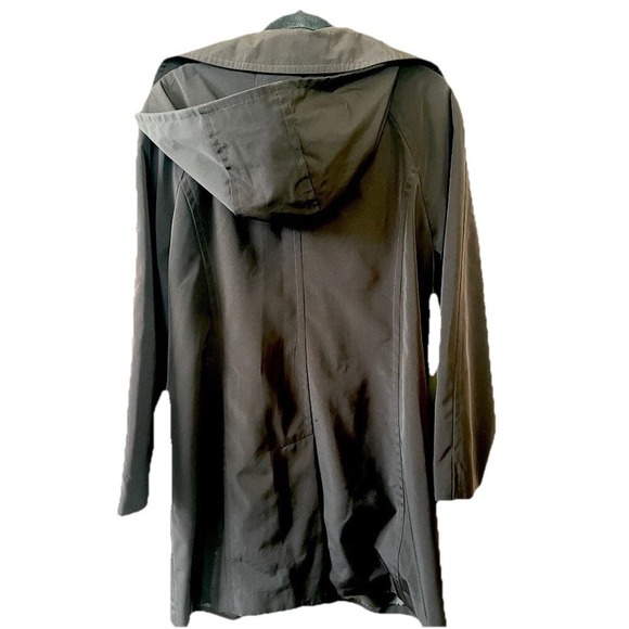 London Fog Trench Coat Women M Brown Removable Hood Lightweight‎ Classic Neutral - Picture 2 of 13